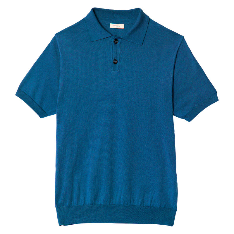 Knitted Polo Shirt Azure - Regular Retail Price 1590 Kr