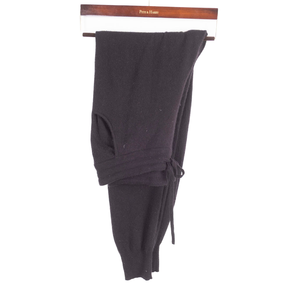 Black Drawstring Cashmere Sweatpants