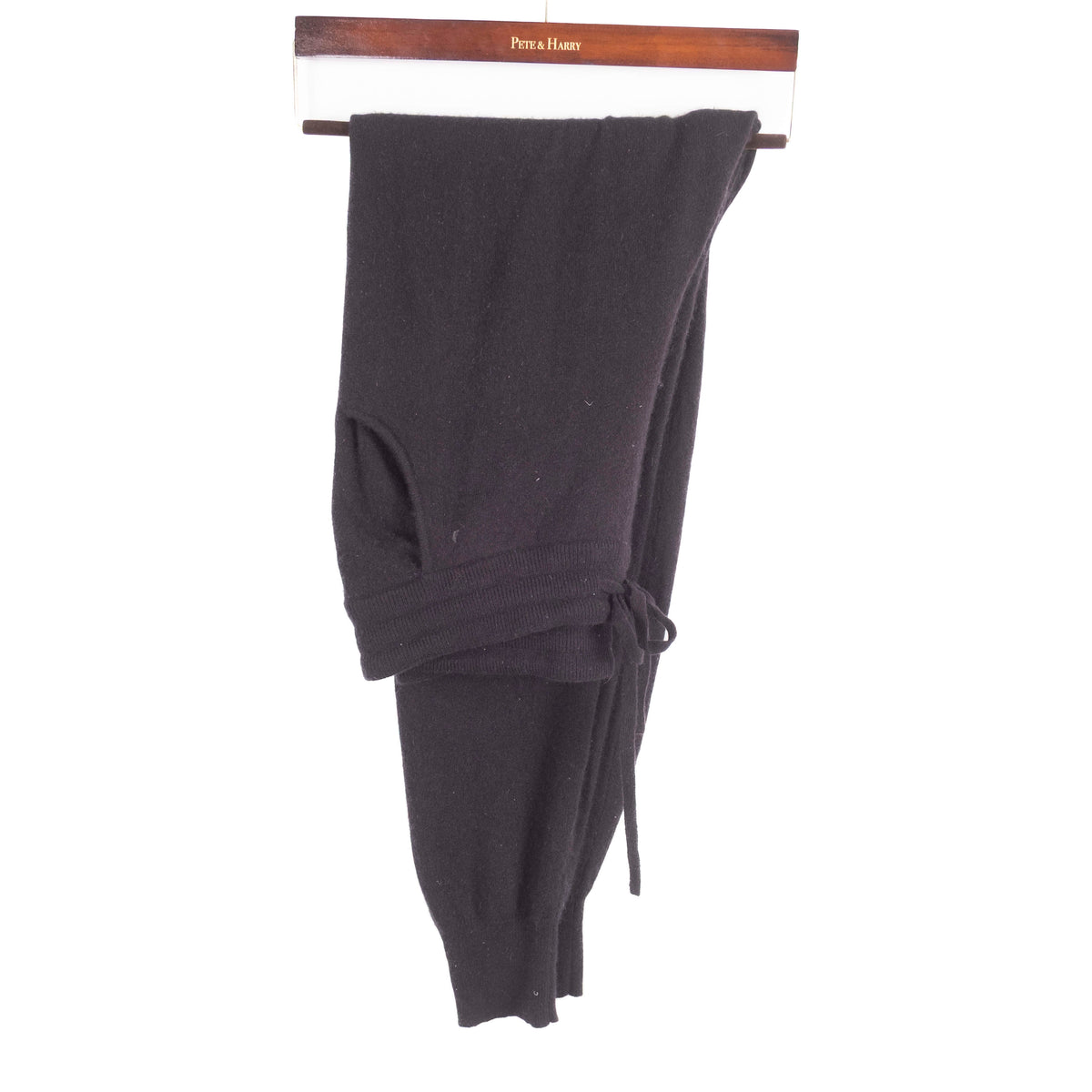 Black Drawstring Cashmere Sweatpants