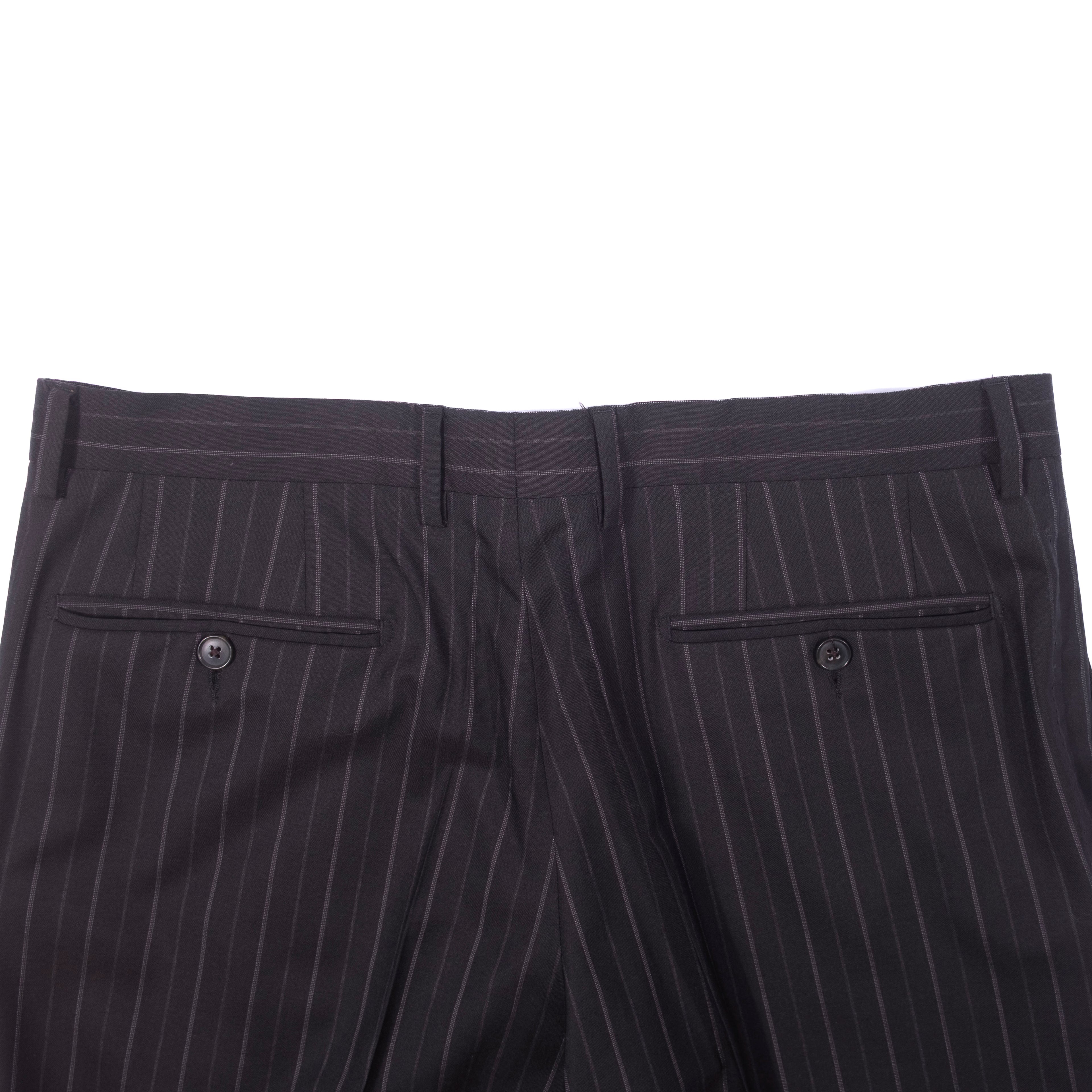 Dolce & Gabbana Grey Striped Suit