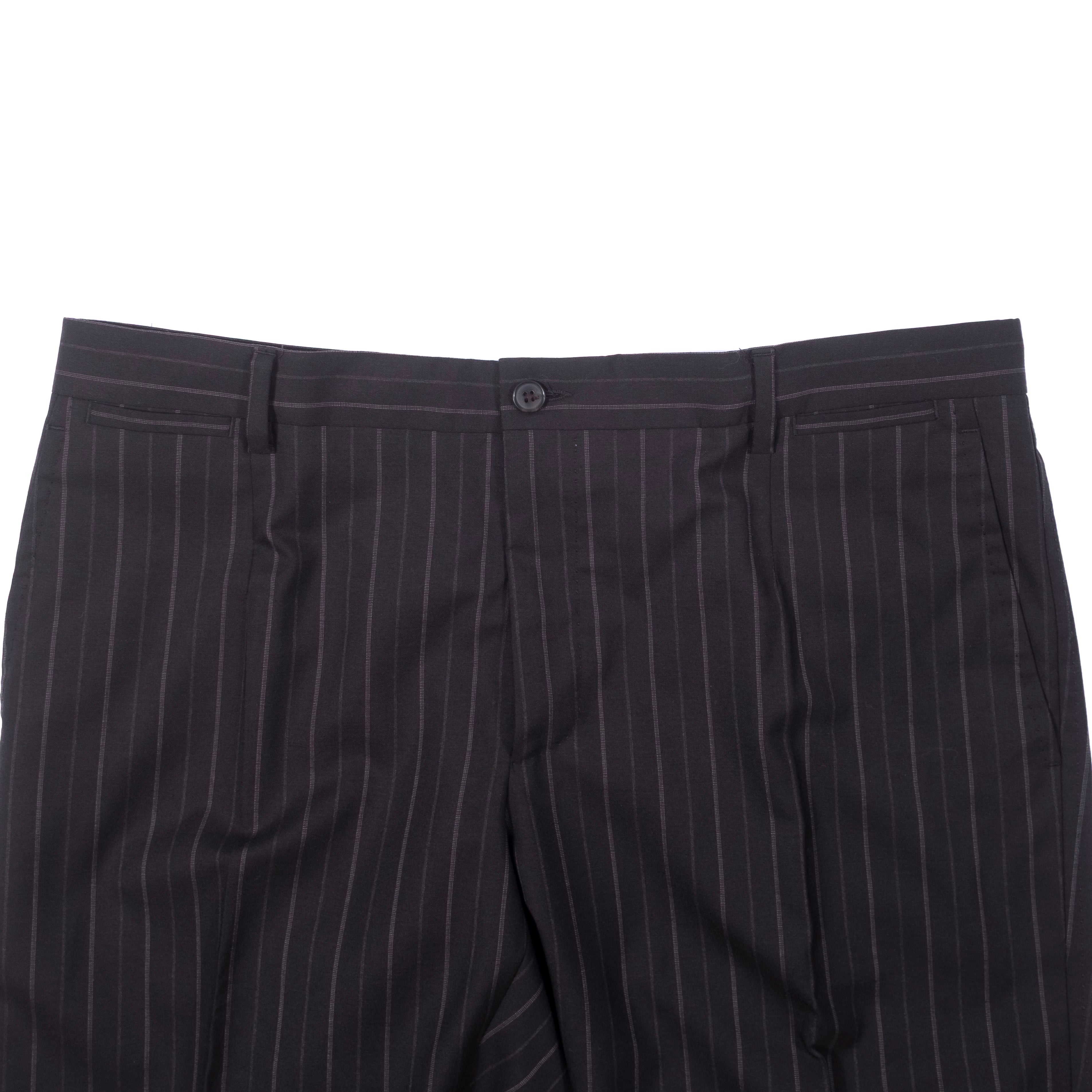 Dolce & Gabbana Grey Striped Suit