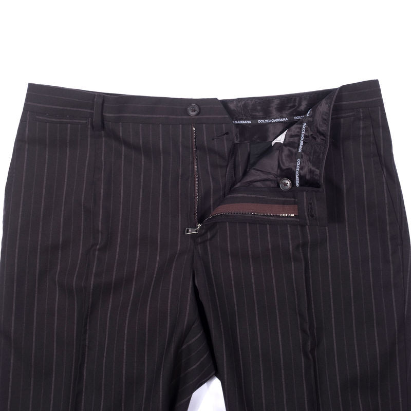 Dolce & Gabbana Grey Striped Suit