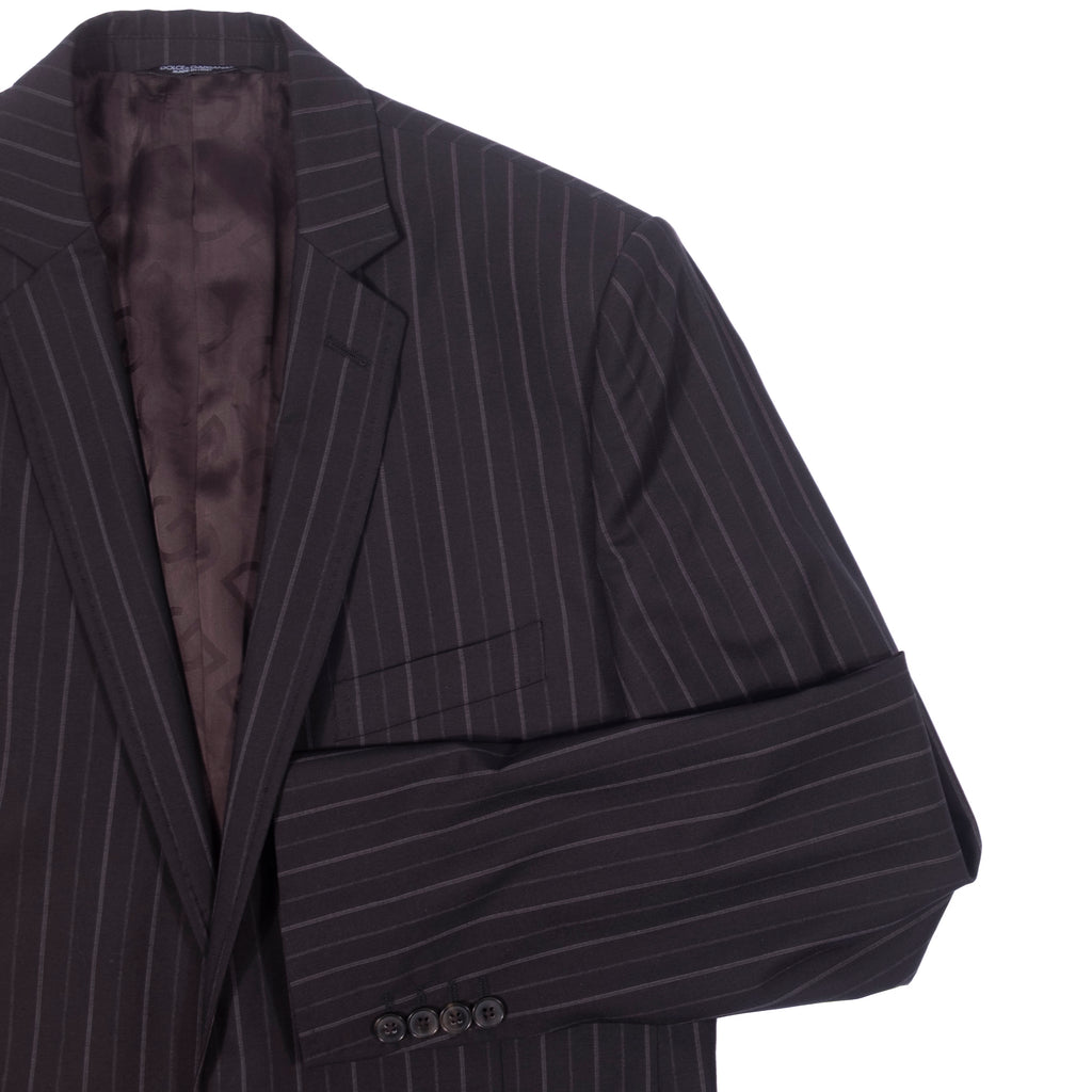 Dolce & Gabbana Grey Striped Suit
