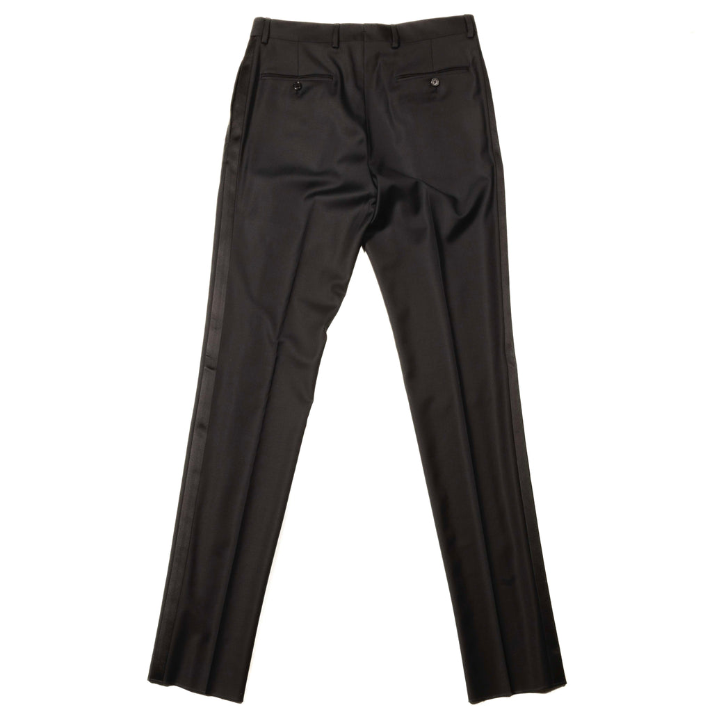Est Retail Price 20 000 SEK - Neapolitan Hand Tailored Black Tuxedo Suit Sz 48