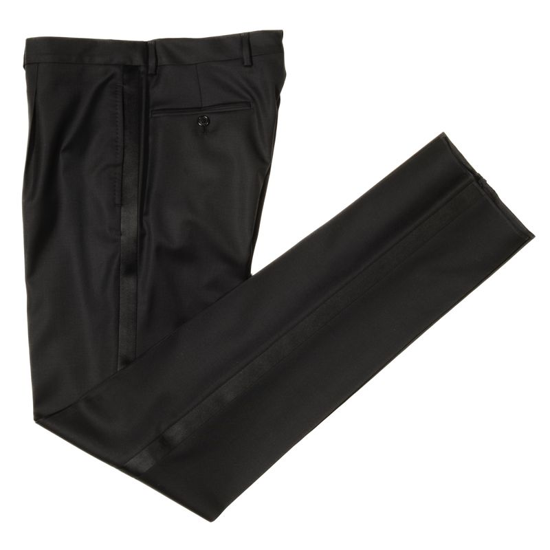 Neapolitan Hand Tailored Black Tuxedo Suit Sz 48