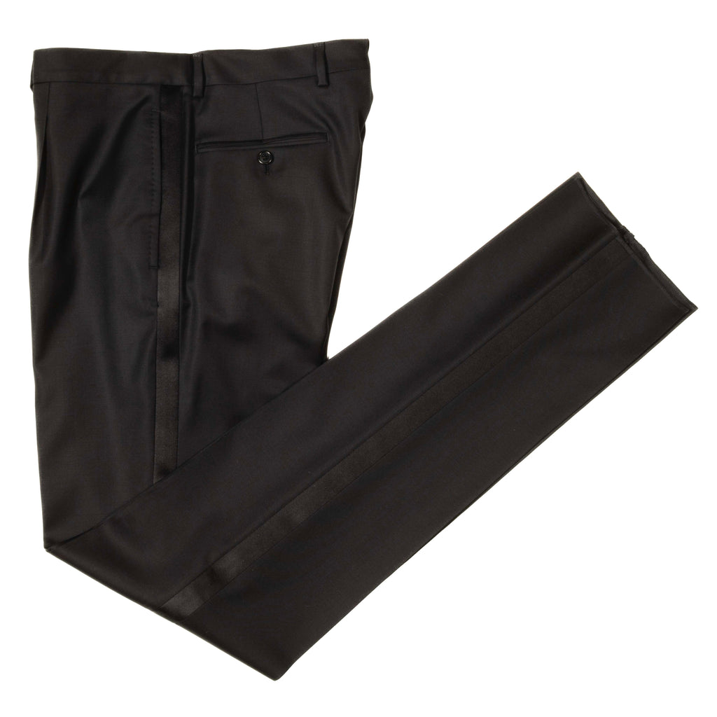 Est Retail Price 20 000 SEK - Neapolitan Hand Tailored Black Tuxedo Suit Sz 48