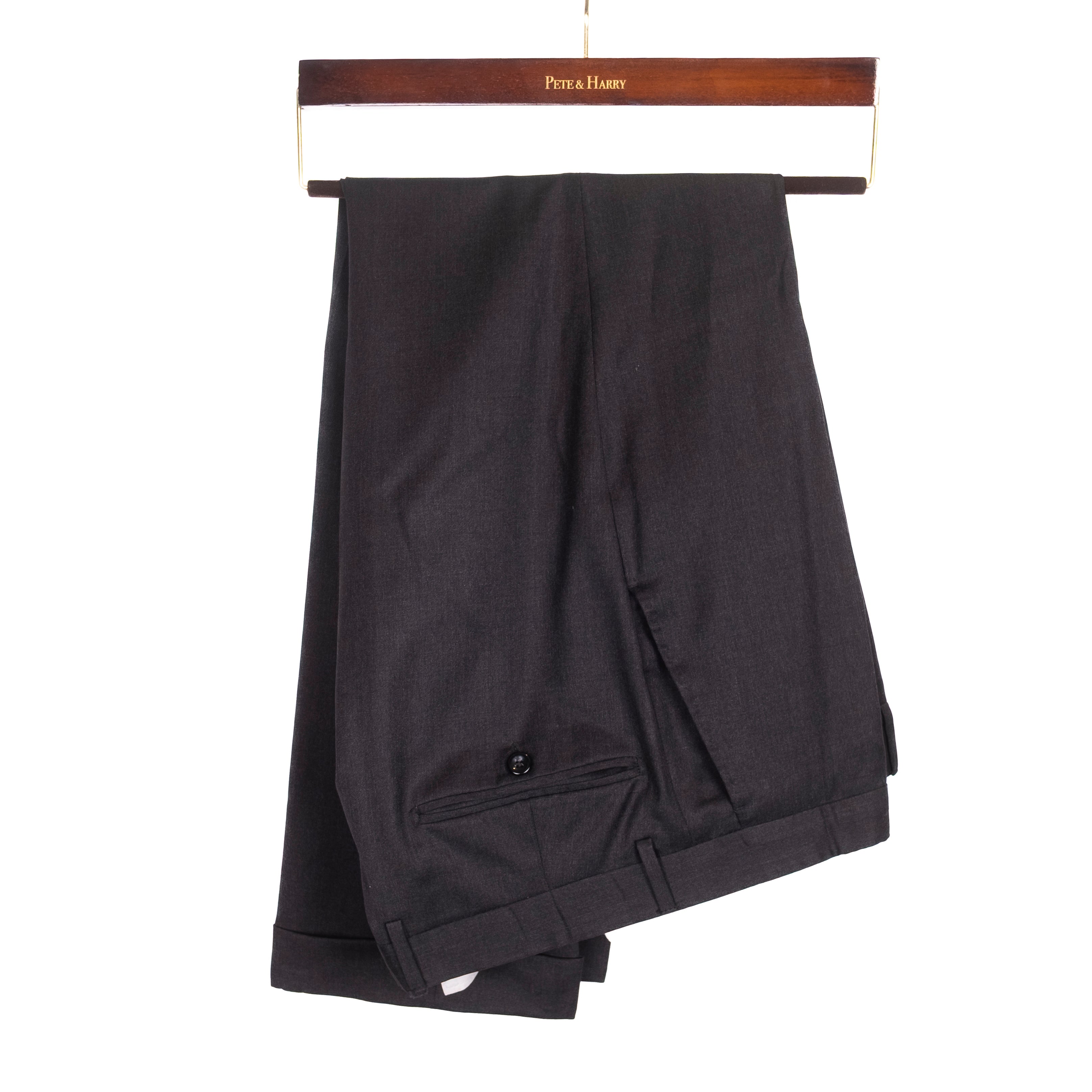 Charcoal Wool Dress Trousers