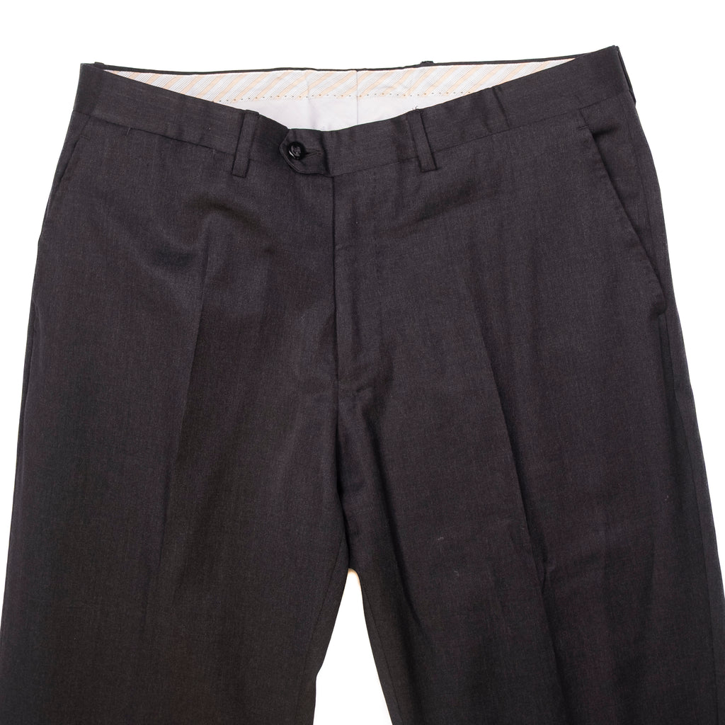 Charcoal Wool Dress Trousers