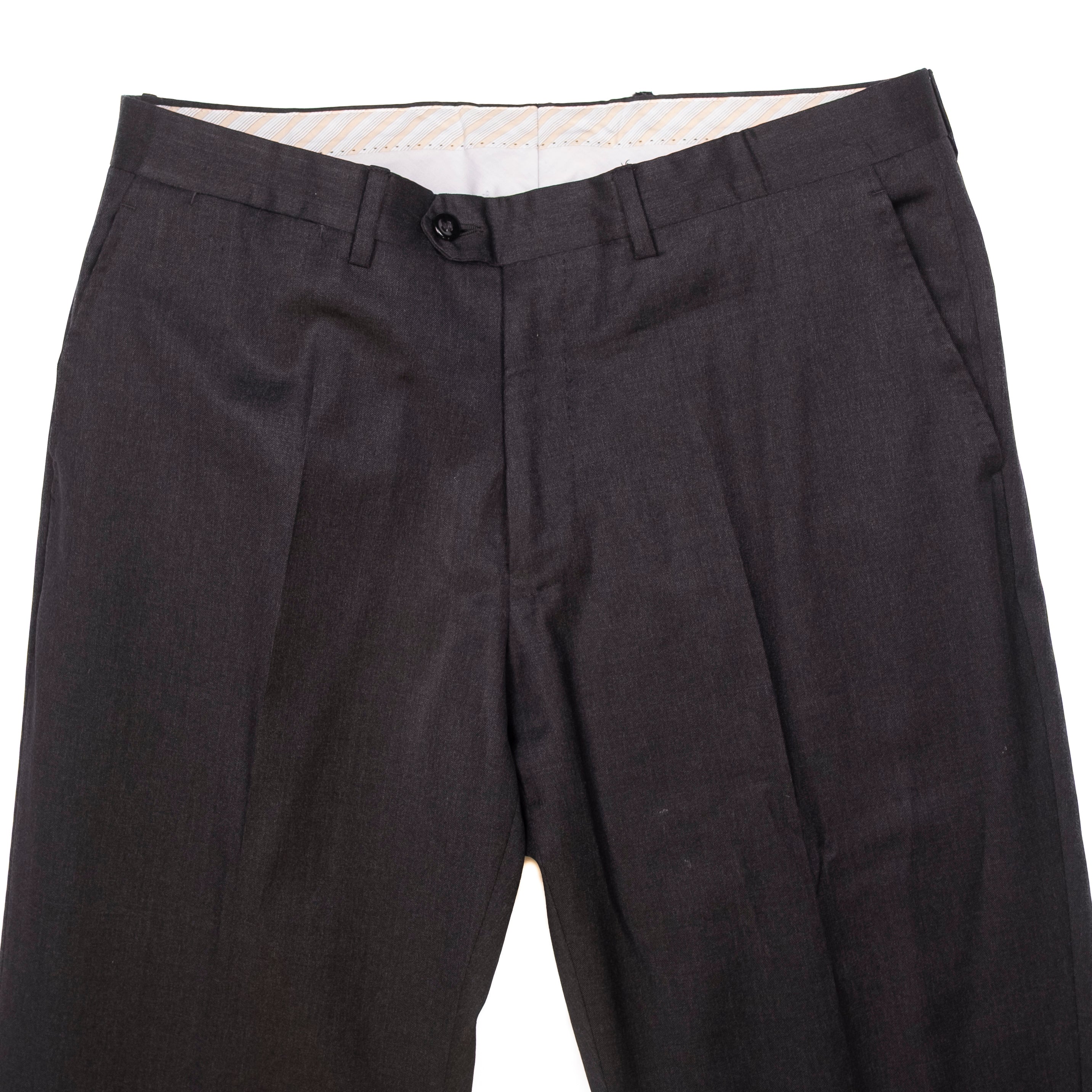 Charcoal Wool Dress Trousers
