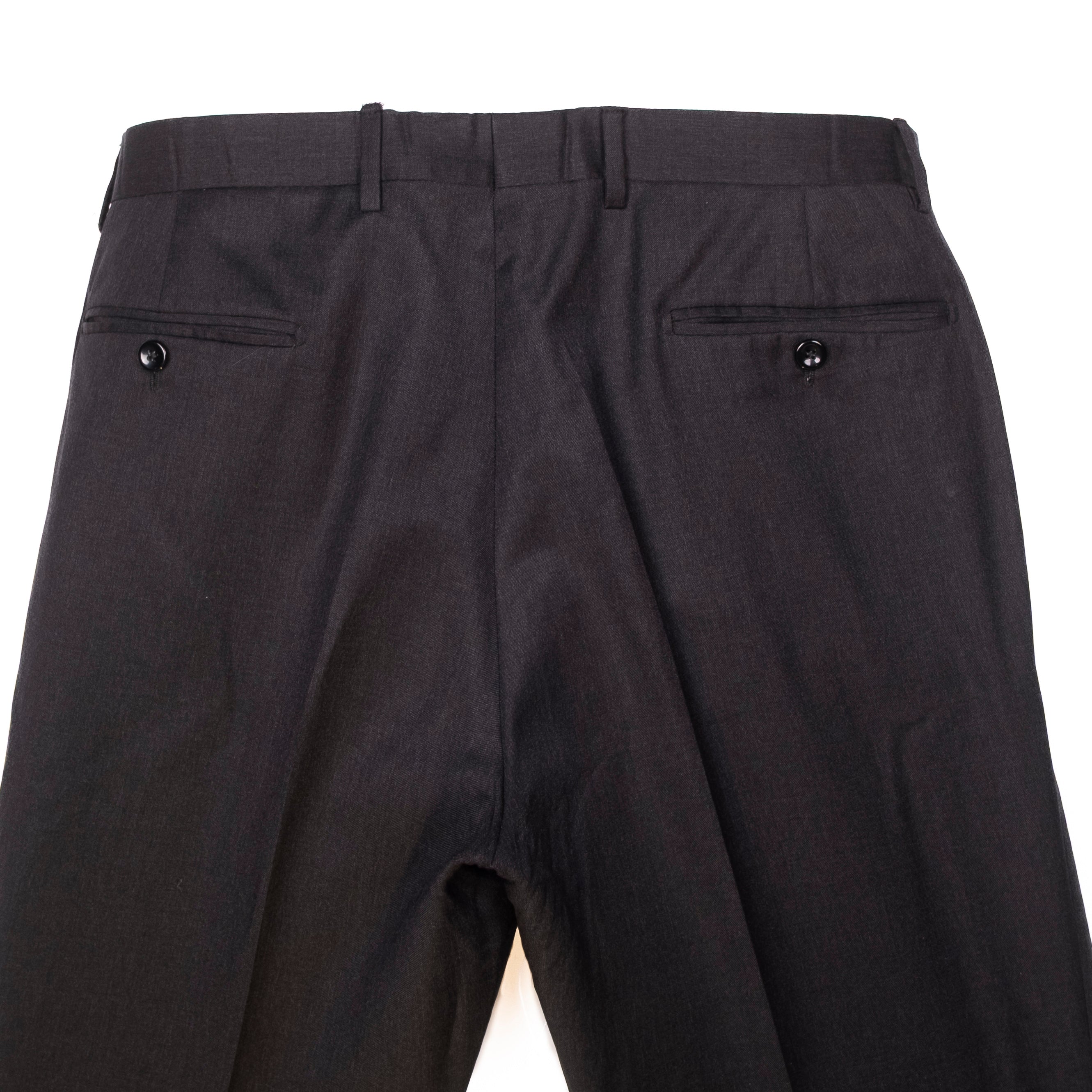 Charcoal Wool Dress Trousers