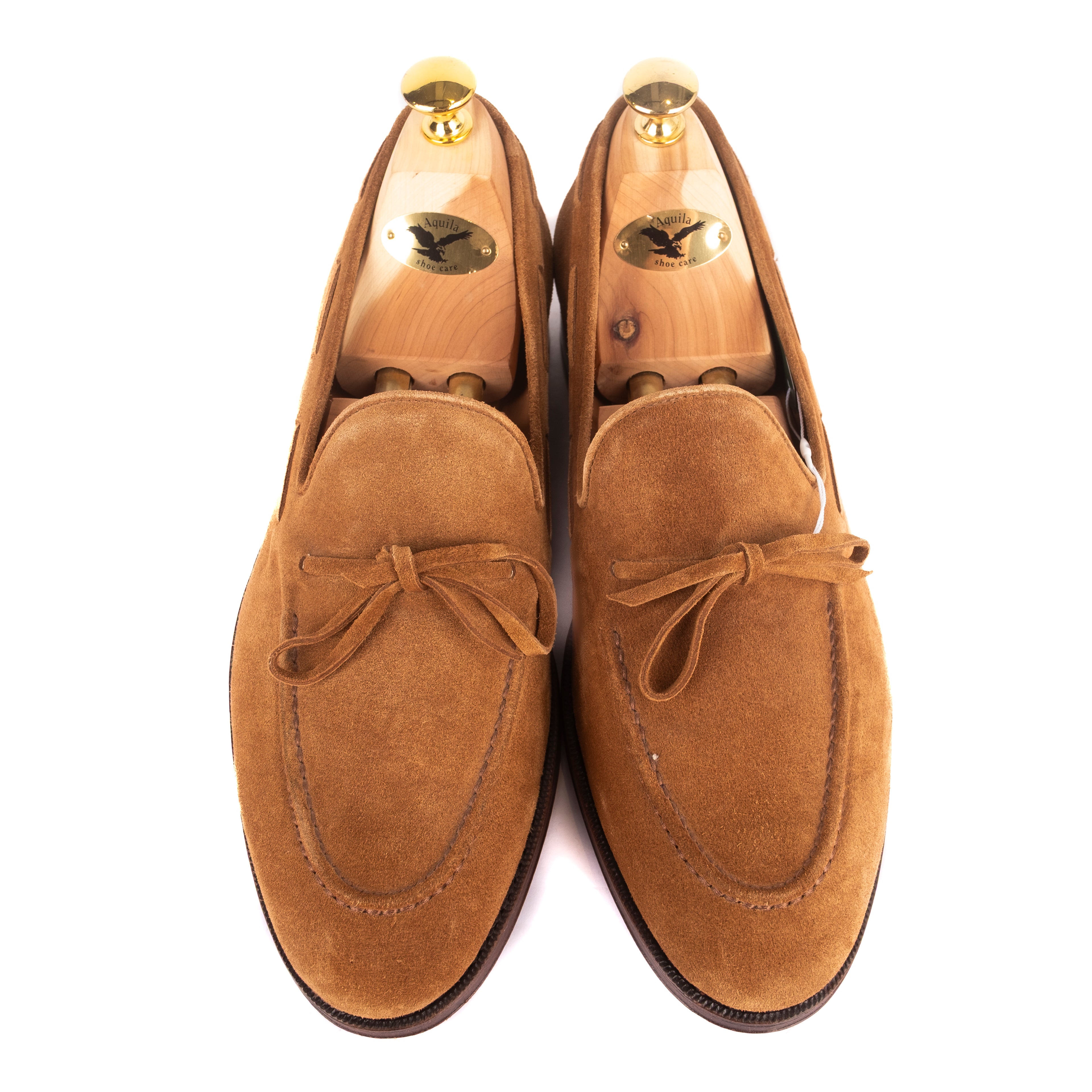 Suede Cognac Tassel Loafers