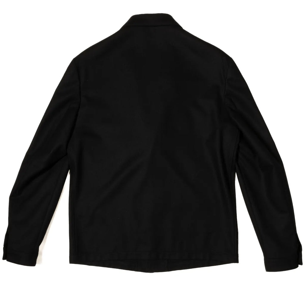 Neapolitan Hand Tailored Black Wool/Cashmere Utility Jacket Sz 50