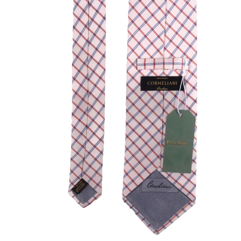 Corneliani Pink Check Tie