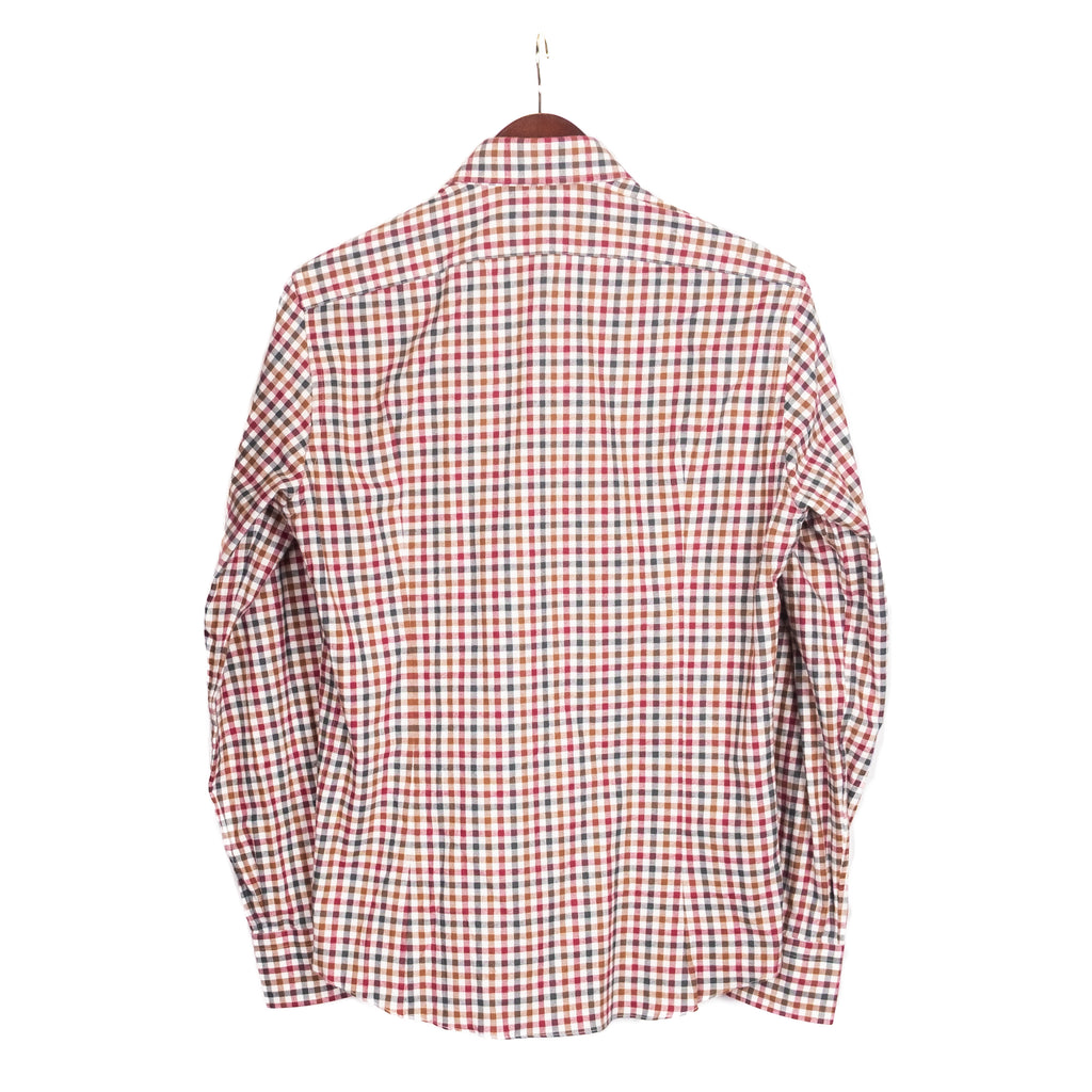 Red, Green and Brown Gingham Buttondown Shirt