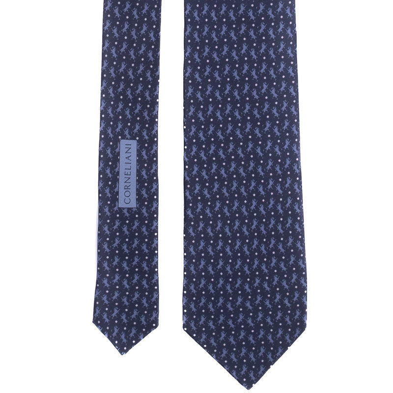 Navy Patterned Tie
