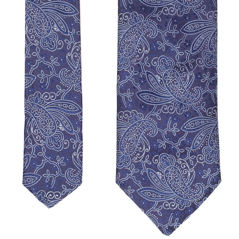Navy Paisley Tie