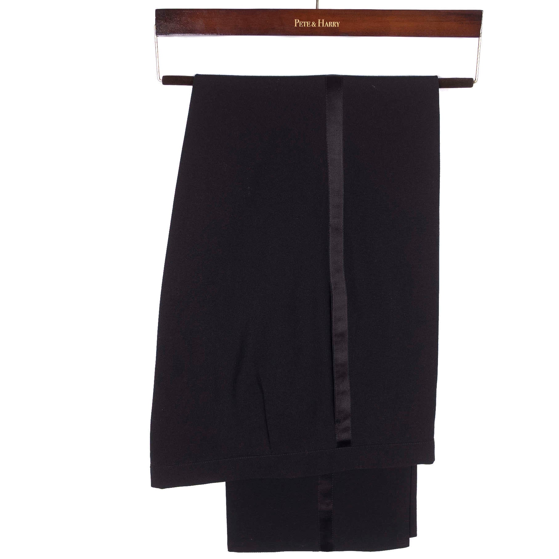 Black Bespoke Tuxedo Trousers