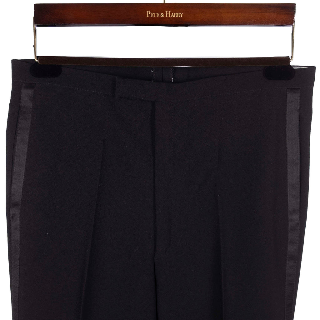 Black Bespoke Tuxedo Trousers