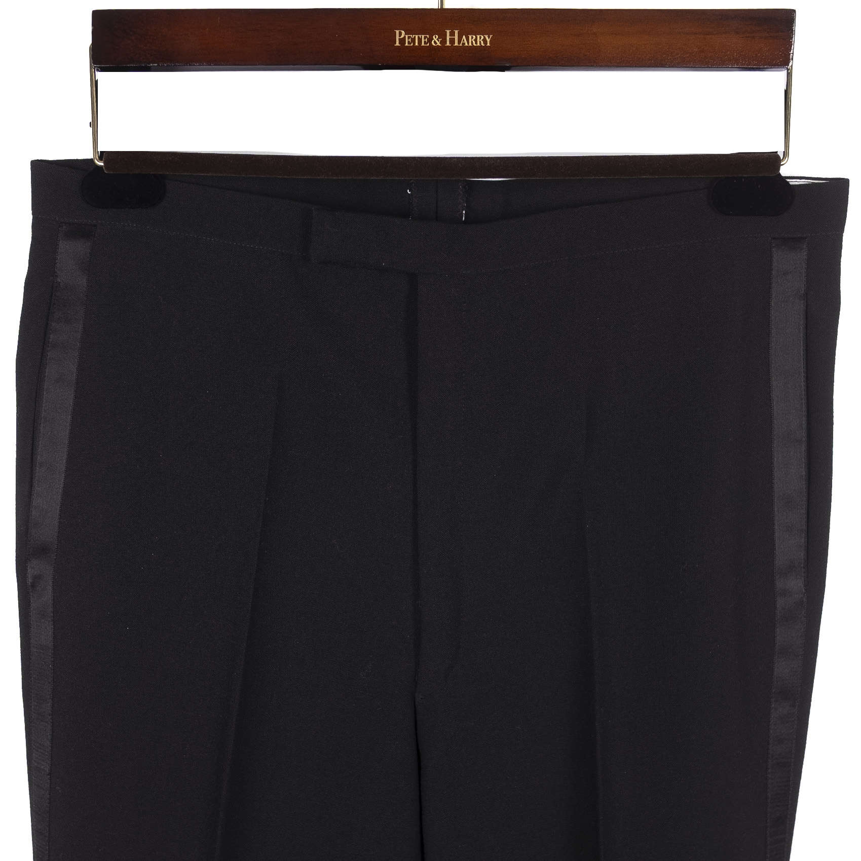 Black Bespoke Tuxedo Trousers