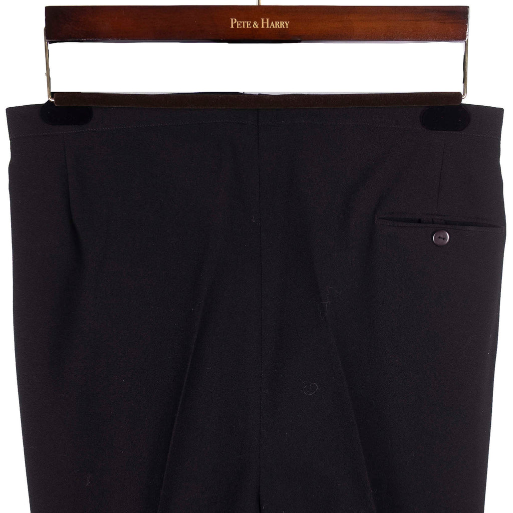 Black Bespoke Tuxedo Trousers