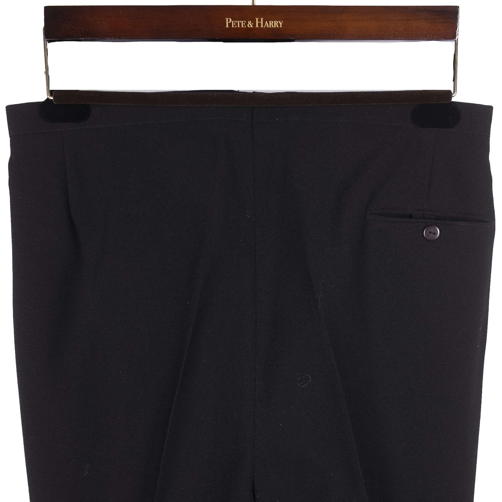 Black Bespoke Tuxedo Trousers