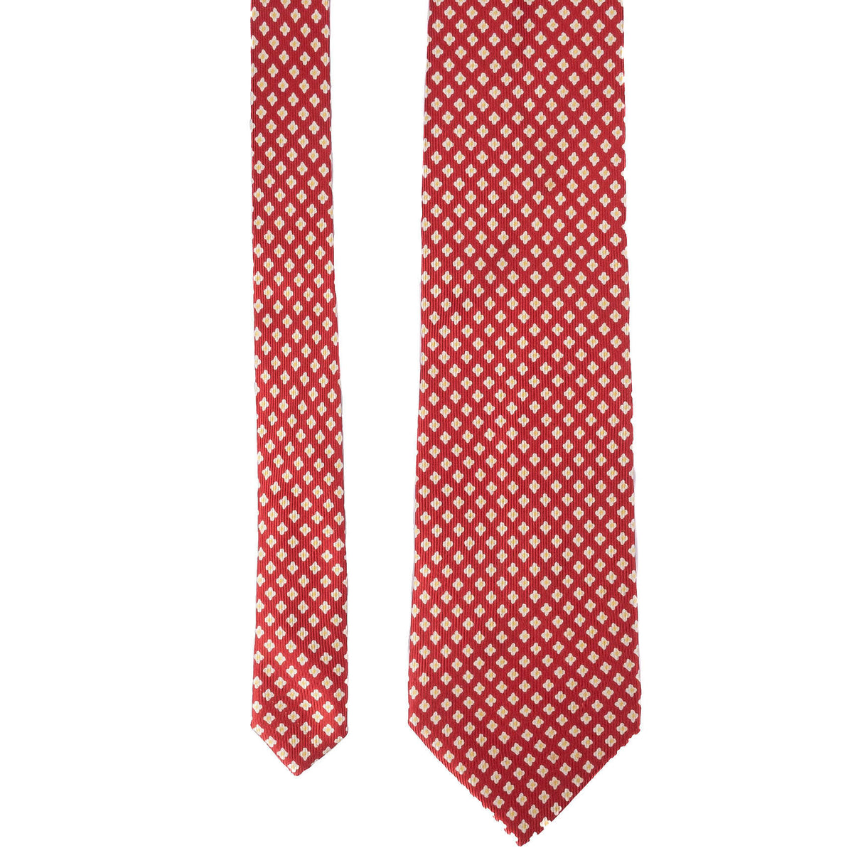 Red Floral Patterned Ties Neckwear