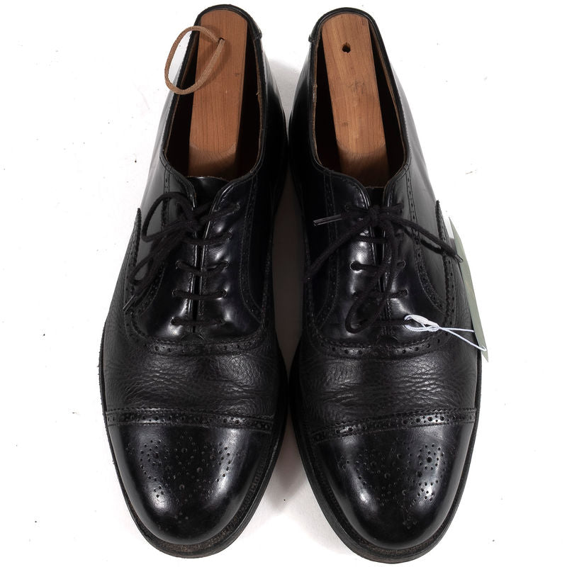 Black Grenson Brogued Cap Toe Oxfords