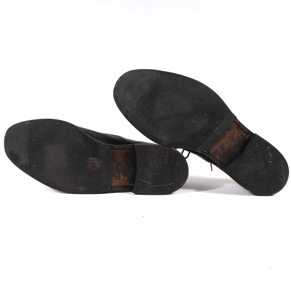 Black Grenson Brogued Cap Toe Oxfords