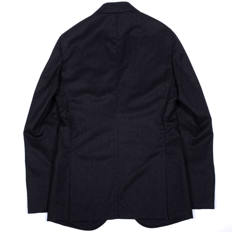 Neapolitan Hand Tailored Charcoal Pinstriped Suit, 50