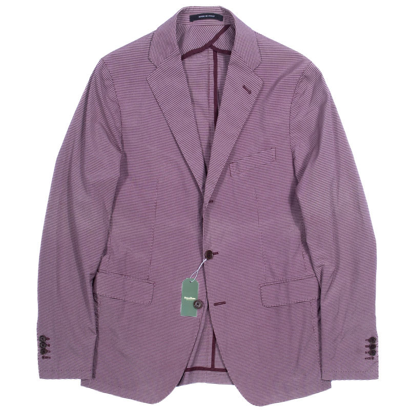 Rose & Born Burgundy Checked Blazer Sz 48