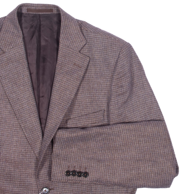 Brown and blue checked Silk Sport Coat