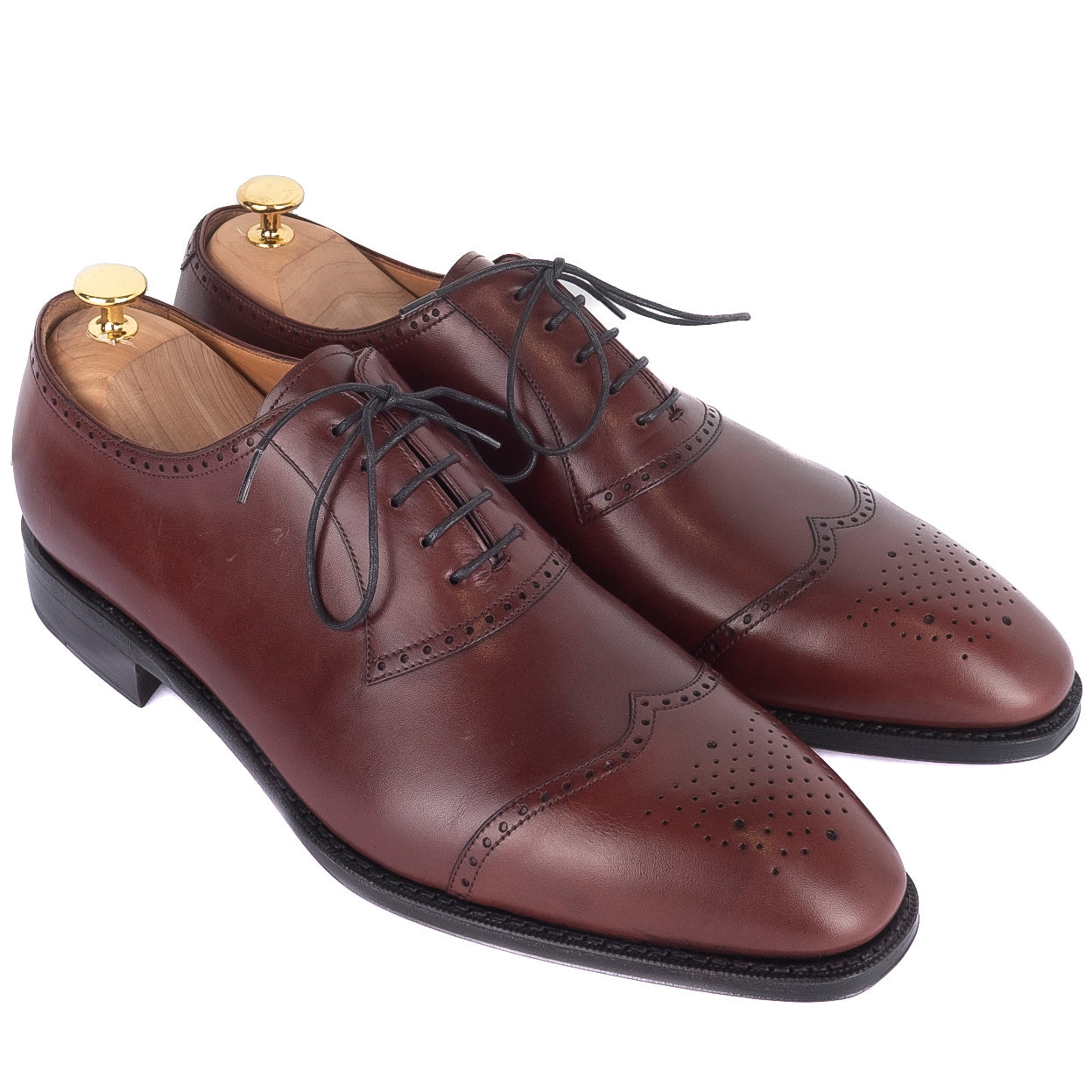 Box Calf Burgundy Brogue Oxfords