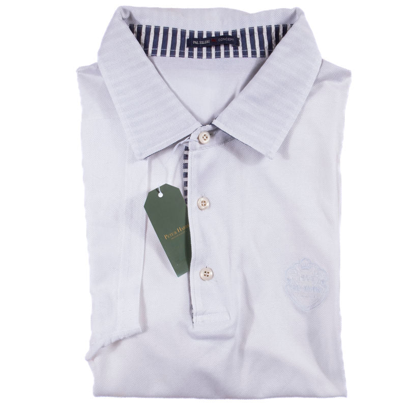 Pal Zileri White Short Sleeve Polo Shirt Sz XXL