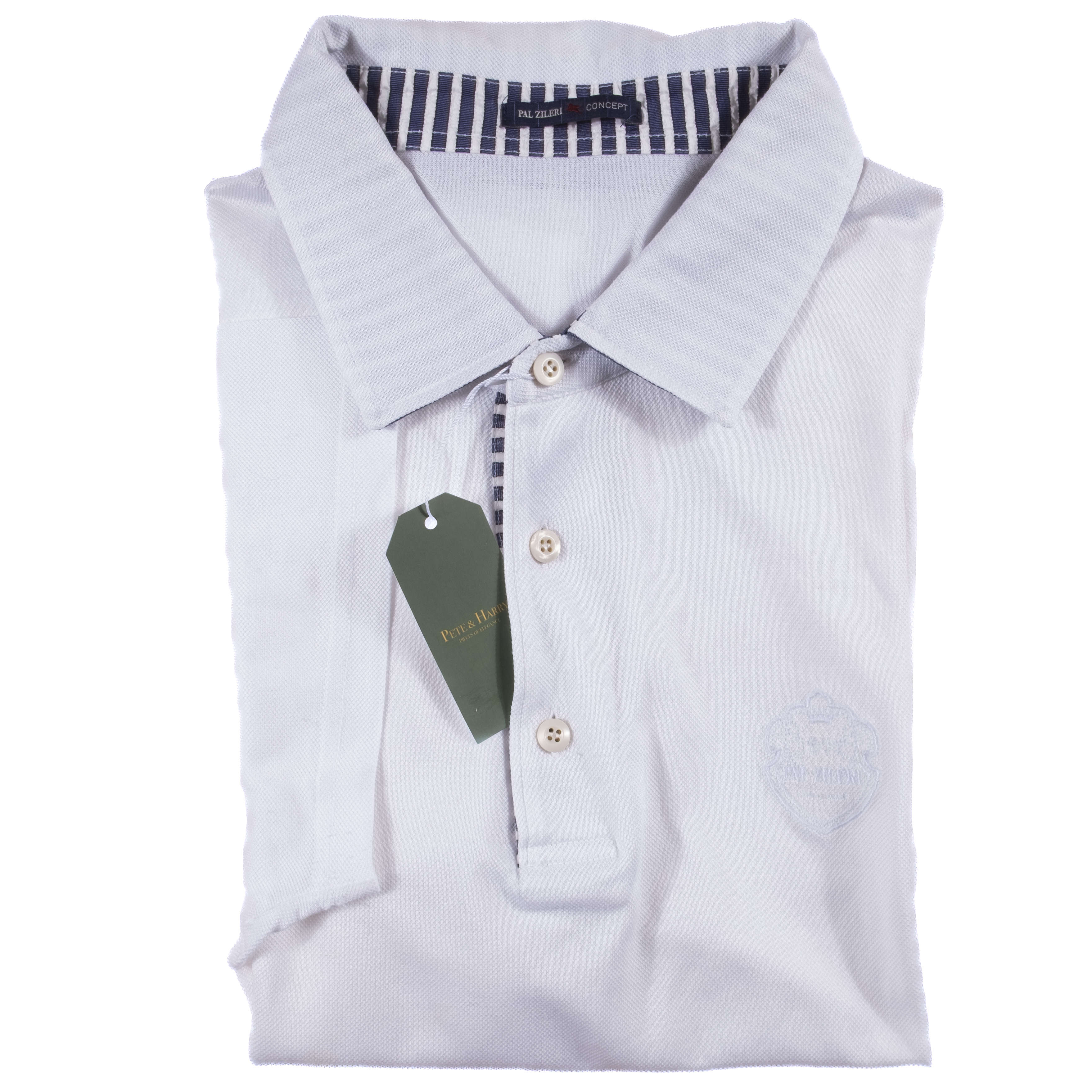 Pal Zileri White Short Sleeve Polo Shirt Sz XXL