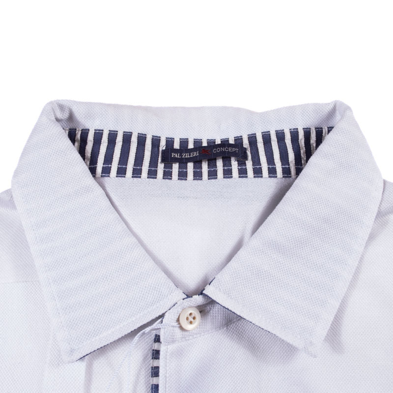 Pal Zileri White Short Sleeve Polo Shirt Sz XXL