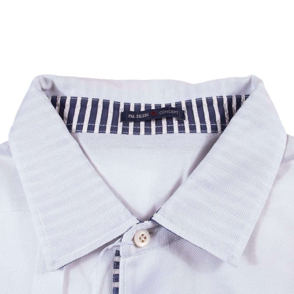 Pal Zileri White Short Sleeve Polo Shirt Sz XXL