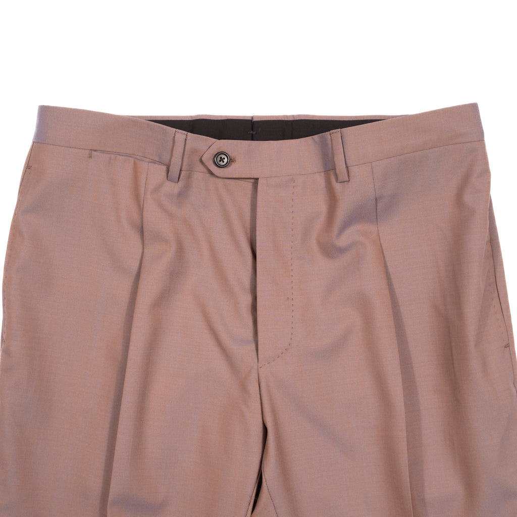 Neapolitan Hand Tailored Light Plum Double Breasted Suit Sz 54