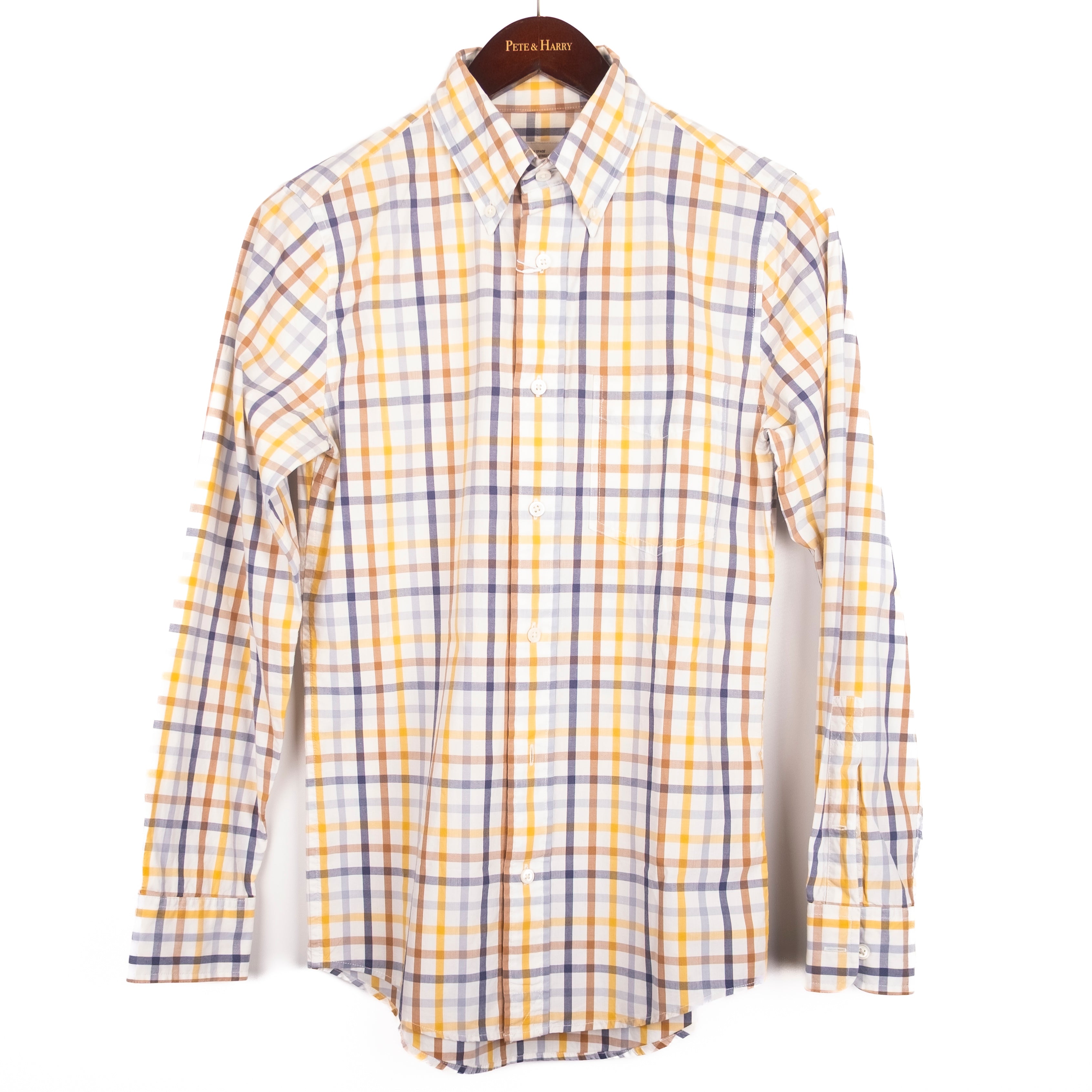White Tattersall Checked Buttondown Shirt