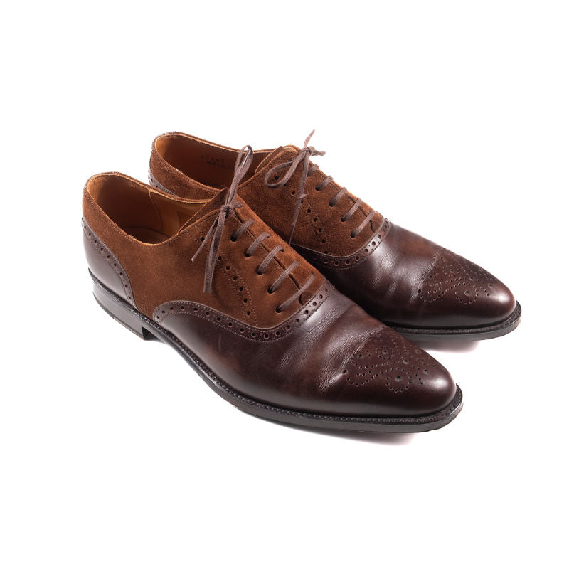 J. FitzPatrick Brown Suede and Leather Oxford Brogues