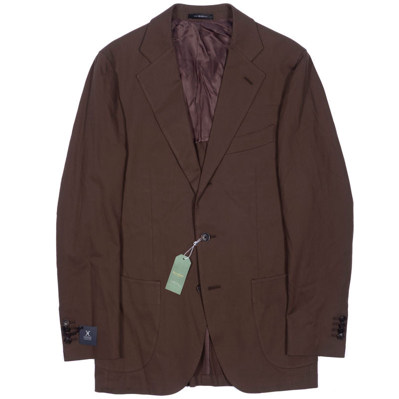 Herse Brown Cotton Suit, 50R