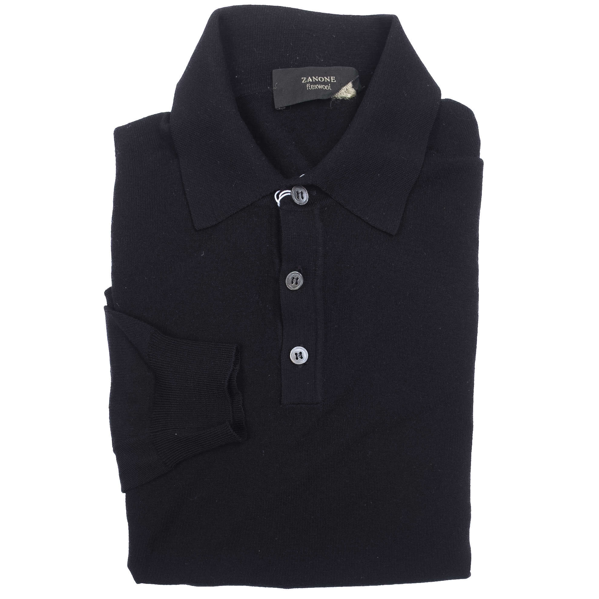 Black Long Sleeved Polo