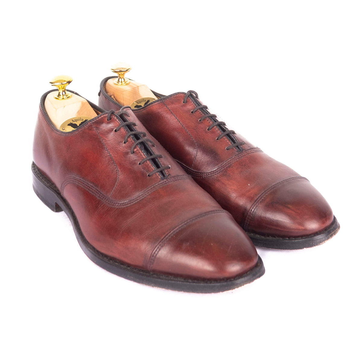 Brown Cap Toe Oxfords