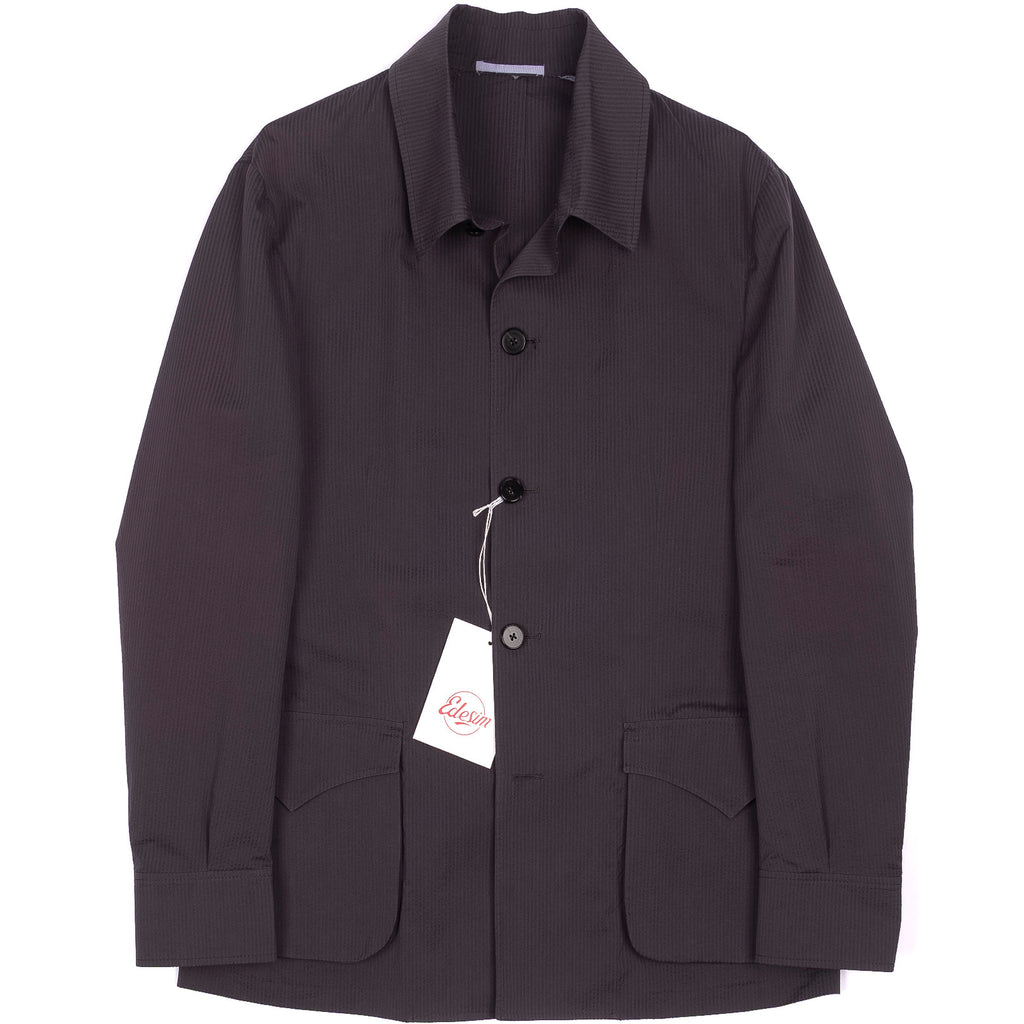 Neapolitan Hand Tailored Grey/Blue Shirt Jacket 52