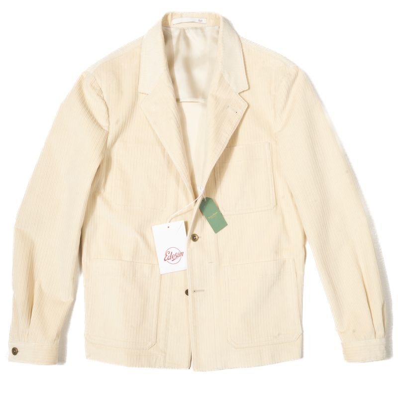 Neapolitan Hand Tailored Off White Utility Jacket, 46