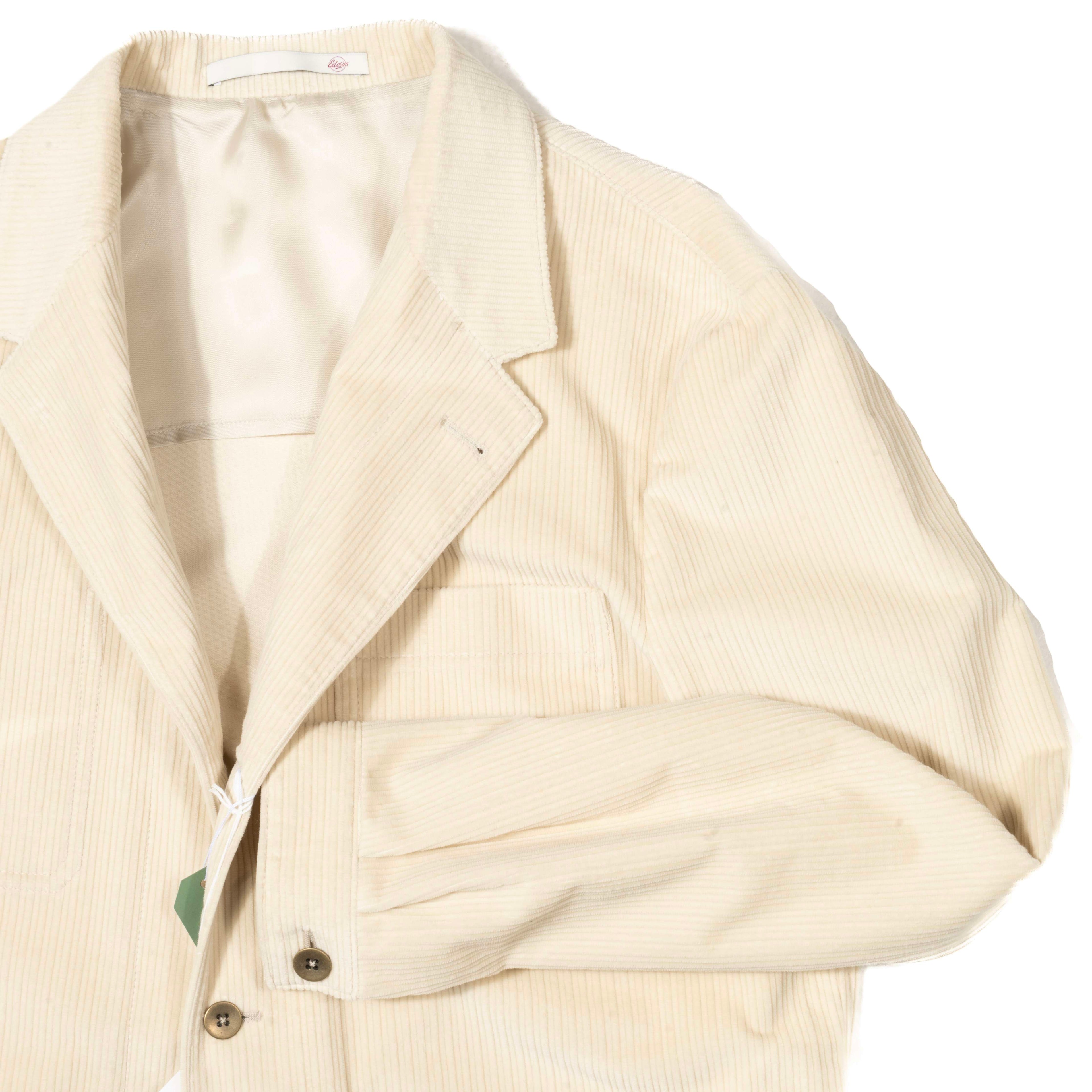 Neapolitan Hand Tailored Off White Utility Jacket, 46