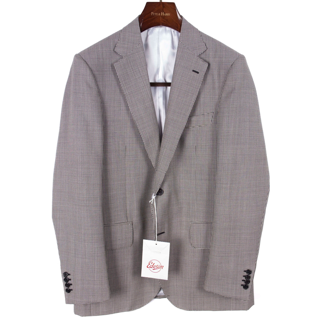 Neapolitan Hand Tailored Black and White Houndstooth Sport Coat