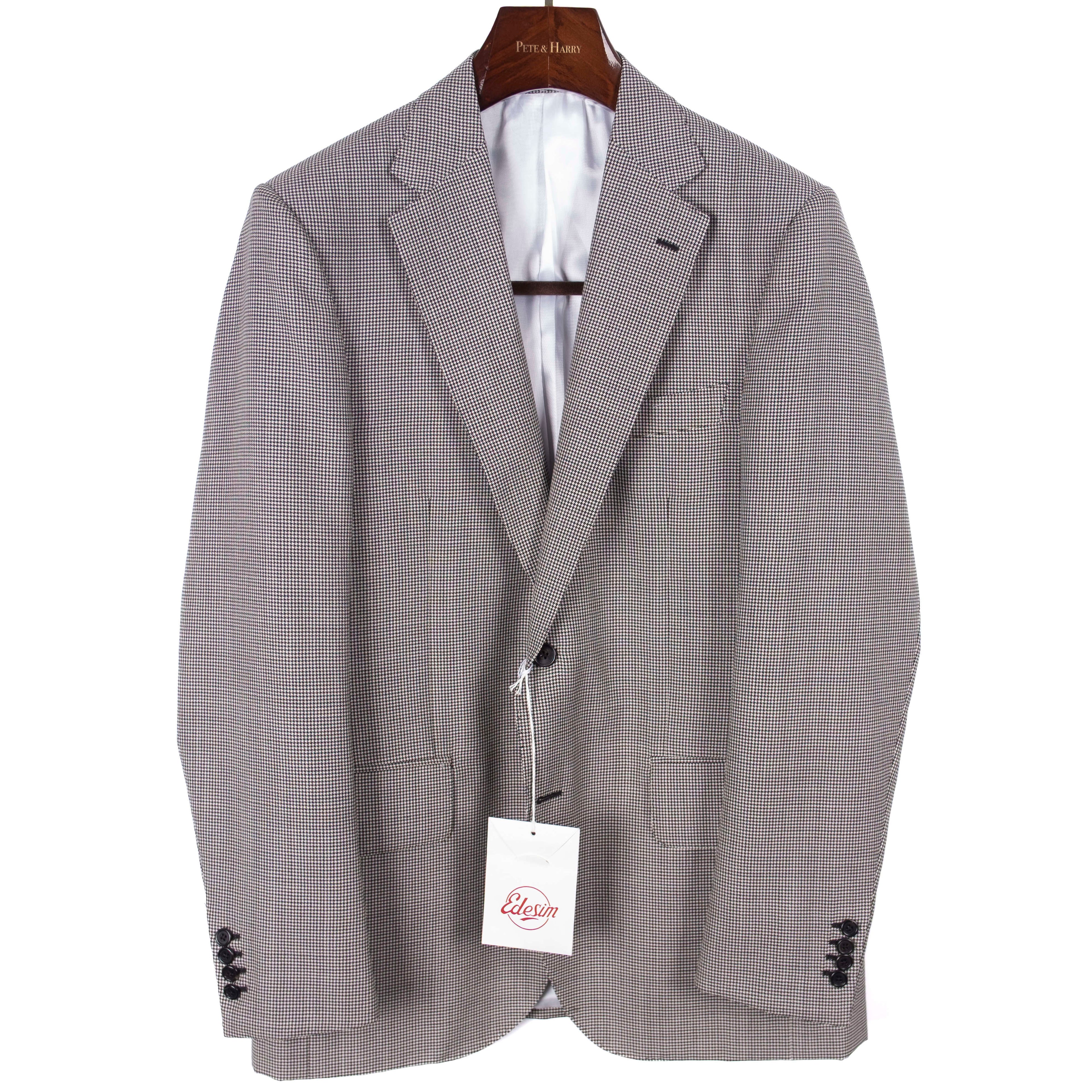 Neapolitan Hand Tailored Black and White Houndstooth Sport Coat