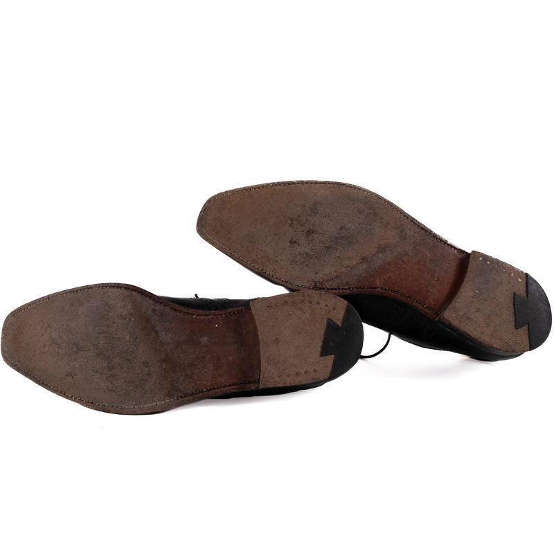 Crockett & Jones Drummond Black Leather Brogue Oxfords