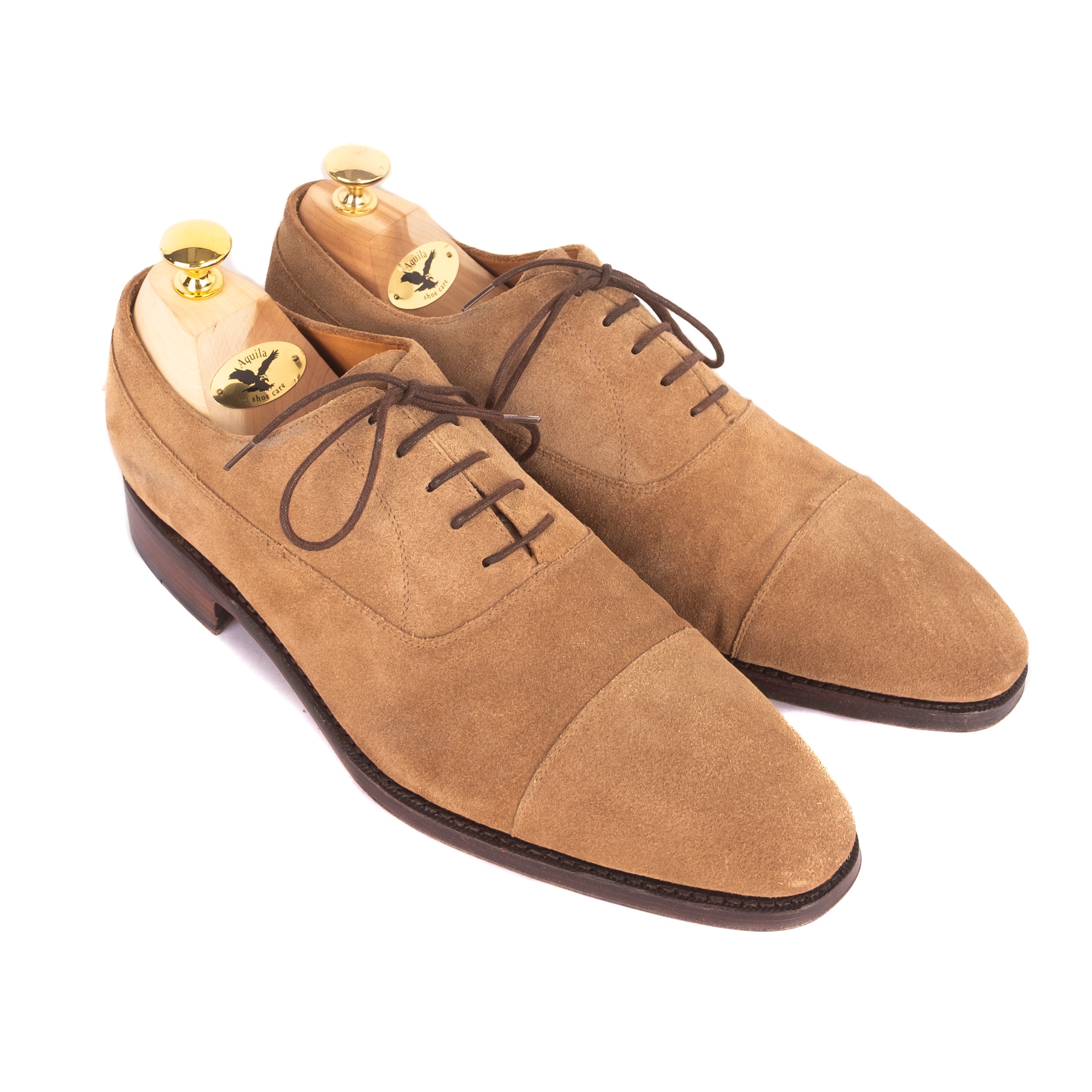 Suede Sand Cap Toe Oxfords