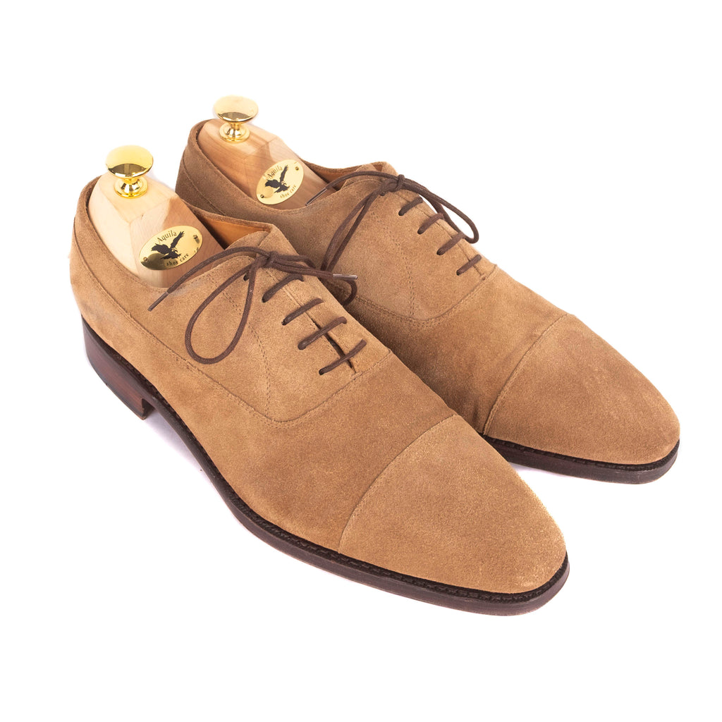Suede Sand Cap Toe Oxfords